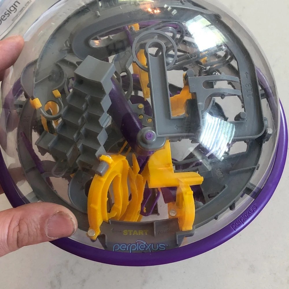 Perplexus Maze Ball Puzzle - Purple/Yellow